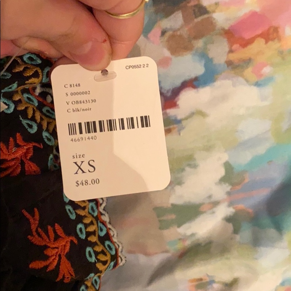 Free People Embroidered Ruffle Top - Picture 4 of 4